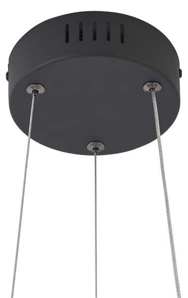 Lampada a sospensione moderna nera 50 cm con LED dimmerabile a 3 livelli - Organici