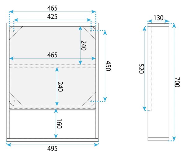 Set di mobili da bagno con lavabo DB68-60 60CM