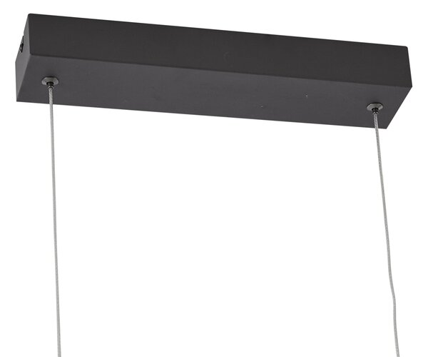 Lampada a sospensione di design nera 100 cm con LED dimmerabile a 3 livelli - Wokkel