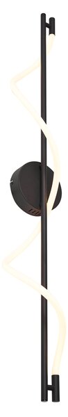 Lampada da parete moderna nera con LED dimmerabile a 3 livelli - Twirl