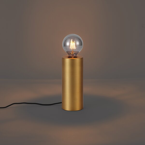 Lampada da tavolo moderna ottone 24 cm - Cylinder