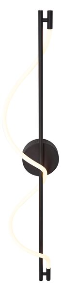 Lampada da parete moderna nera con LED dimmerabile a 3 livelli - Twirl