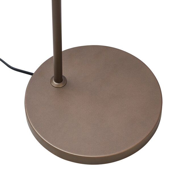 Lampada da terra Art Déco bronzo scuro con vetro ambrato - Sandra