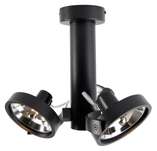 Faretto moderno nero regolabile a 3 luci - Goes