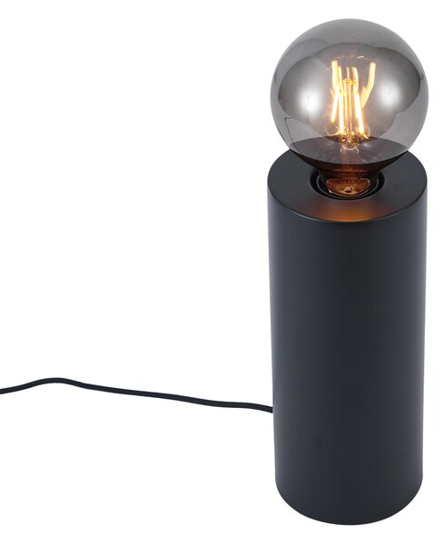 Lampada da tavolo moderna nera 24 cm - Cylinder