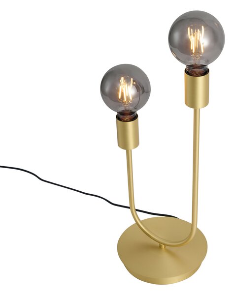 Lampada da tavolo Art Déco ottone 2 luci - Tuning