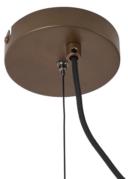 Hotel Chic Pendant Lamp Dark Bronze with Amber Glass - Stavelot