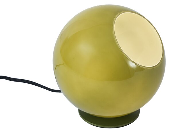 Lampada da tavolo retrò verde con vetro - Mabel