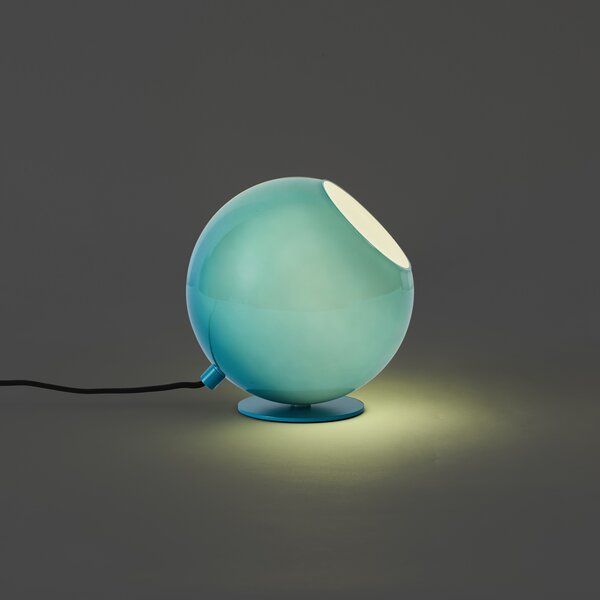 Lampada da tavolo retrò blu con vetro - Mabel