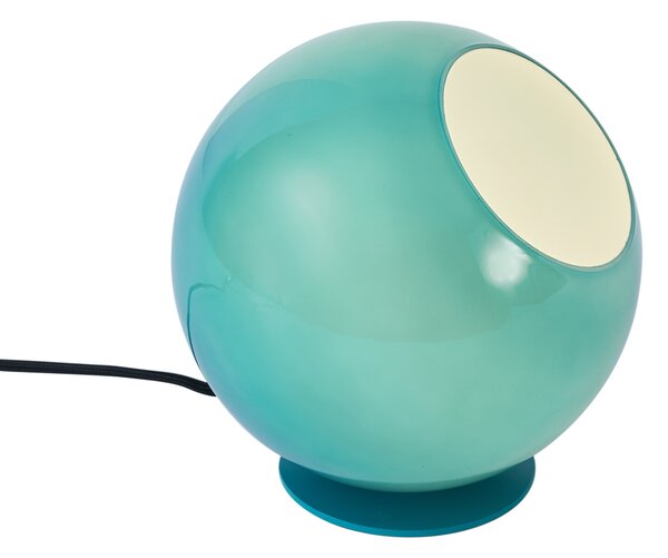 Lampada da tavolo retrò blu con vetro - Mabel