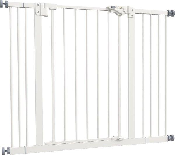 AllMyPets Cancellino per Cani Regolabile Fino a 100 cm Senza Viti con 2 Estensioni e Altezza 72 cm colore Bianco - 23V4WT