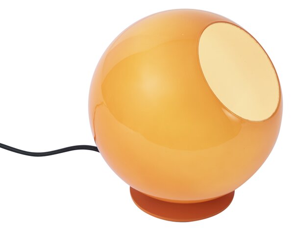 Lampada da tavolo retrò arancione con vetro - Mabel