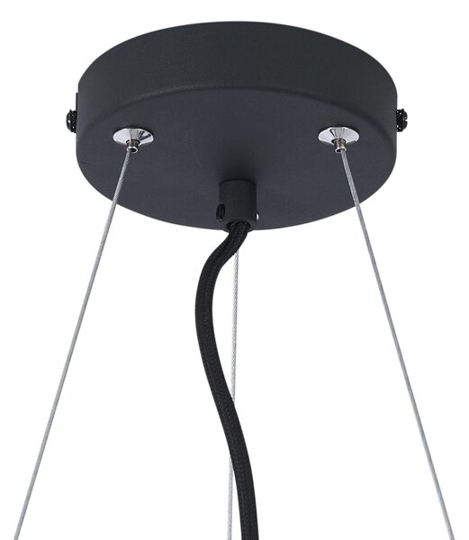 Lampada a sospensione moderna nera a 6 luci - Jeana Circle