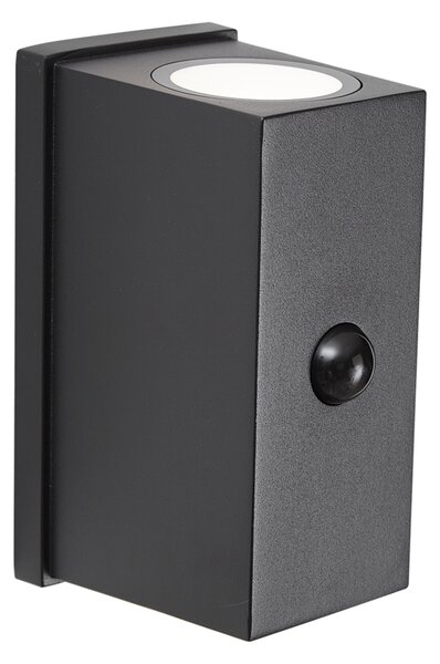 Lampada da parete nera sensore Lux magnetica incl. LED ricaricabile - Baleno