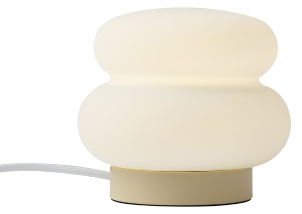 Lampada da tavolo Japandi beige con vetro opale 15 cm - Kumo