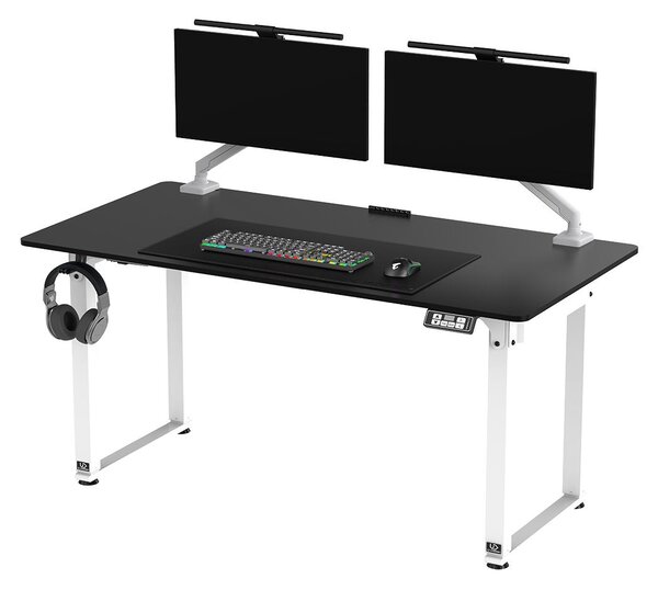 ULTRADESK UPLIFT Scrivania elettrica regolabile in altezza 160x75 cm bianco-nera