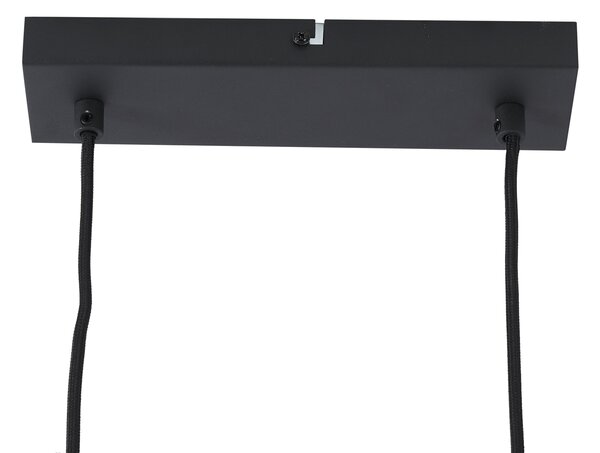 Lampada a sospensione moderna nera a 6 luci - Jeana Straight