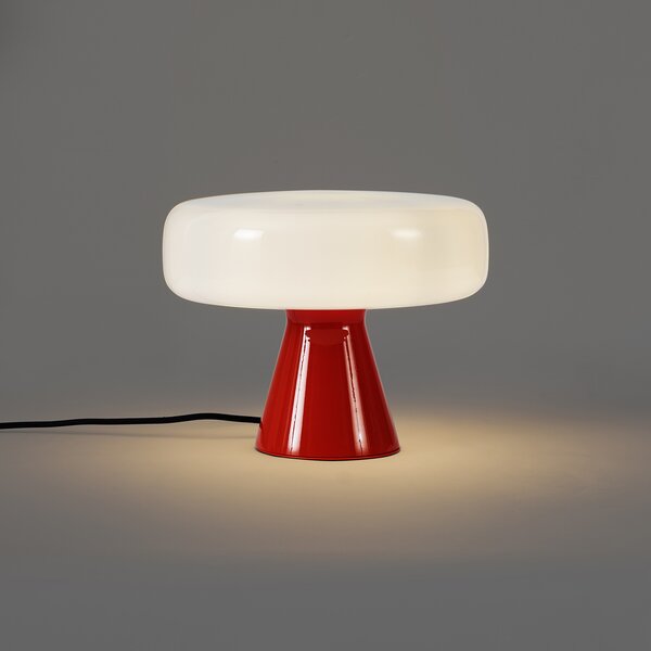 Lampada da tavolo retrò rossa e bianca - Knob