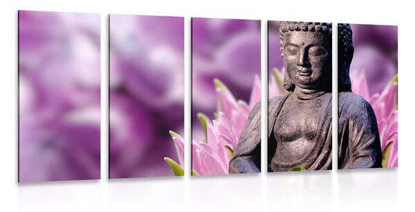 Quadri 5 pezzi – Buddha tranquillo