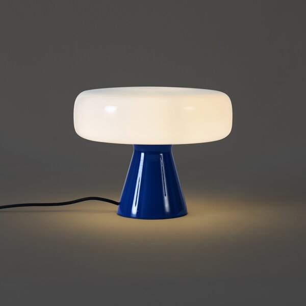 Lampada da tavolo retrò blu con bianco - Knob