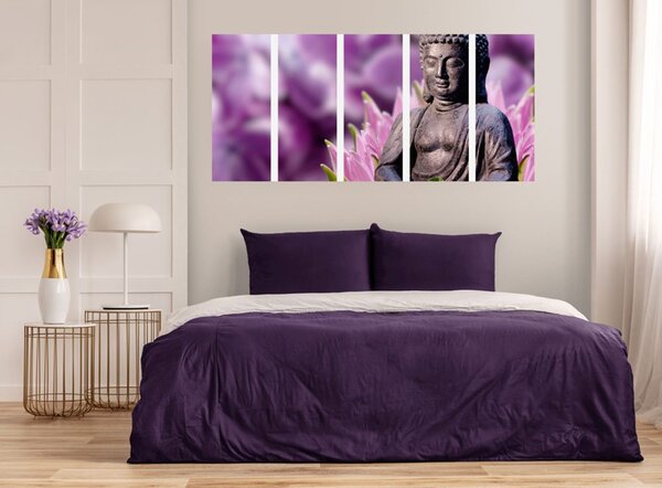 Quadri 5 pezzi – Buddha tranquillo