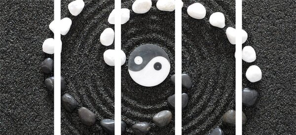 Quadri 5 pezzi – Yin e Yang armoniosi