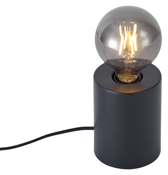 Lampada da tavolo moderna nera 13 cm - Cylinder
