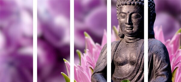 Quadri 5 pezzi – Buddha tranquillo