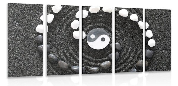 Quadri 5 pezzi – Yin e Yang armoniosi