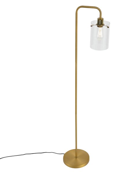 Lampada da terra di design bronzo con vetro trasparente - Domo