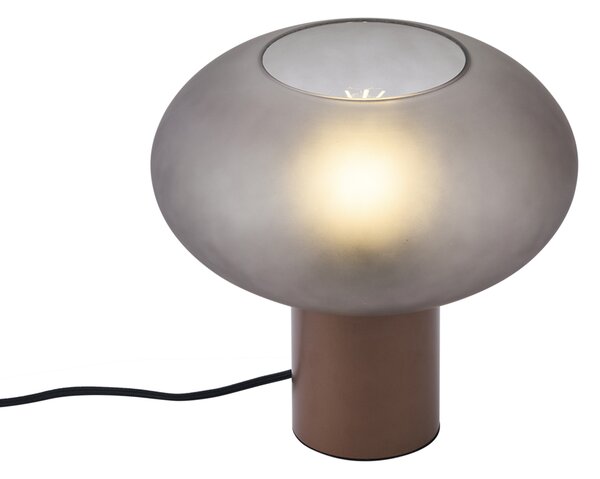 Lampada da tavolo di design bronzo con vetro grigio opaco - Umbrella