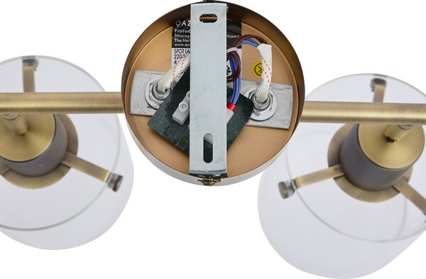Faretto da soffitto di design bronzo con vetro trasparente 4 luci - Domo