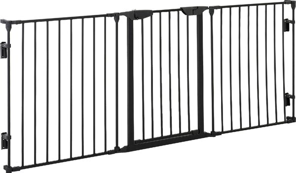 AllMyPets Cancellino per Cani Taglia Piccola e Media Pieghevole a 3 Pannelli 180x3x74.5 cm colore Nero - 1BKW61F