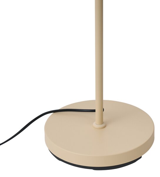 Lampada da terra Art Déco beige con piume bianche - Peahen