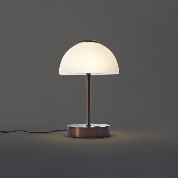 Lampada da tavolo di design bronzo scuro con LED dimmerabile - Joya
