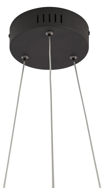 Lampada a sospensione di design nera rotonda dimmerabile a 3 livelli - Krisscross