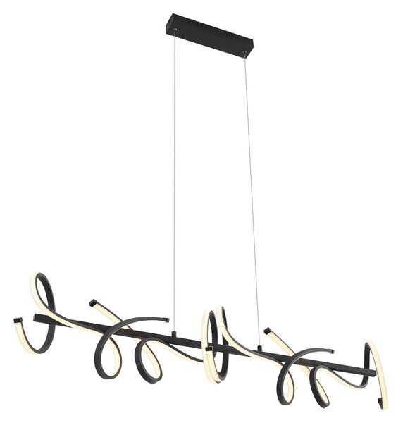 Lampada a sospensione di design nera rettangolare dimmerabile a 3 livelli - Krisscross