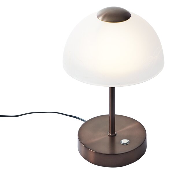 Lampada da tavolo di design bronzo scuro con LED dimmerabile - Joya