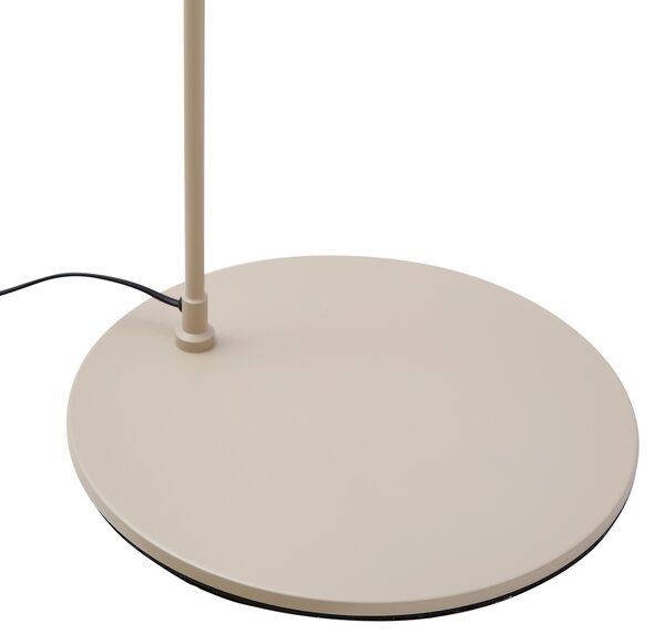 Lampada da terra retrò beige con interno bianco - Triangolo