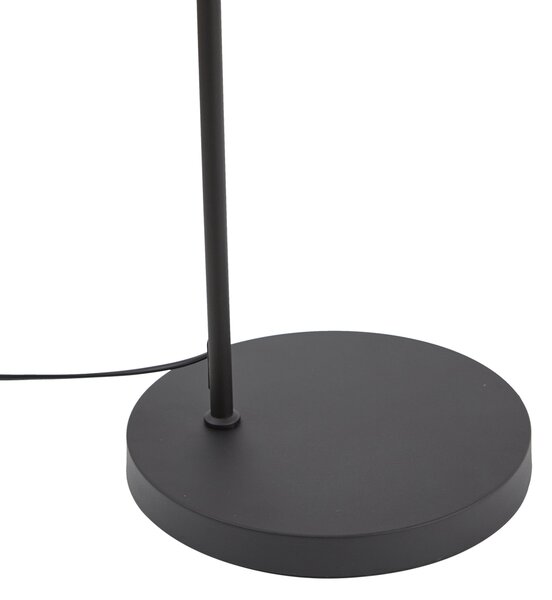 Lampada da terra moderna nera con tavolino rotondo - Ostrich