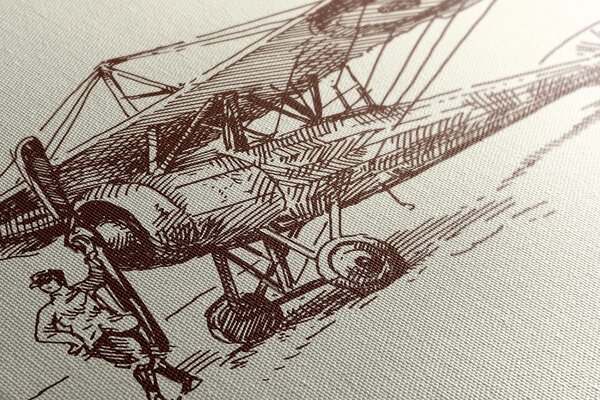 Stampa su tela – Aereo retrò