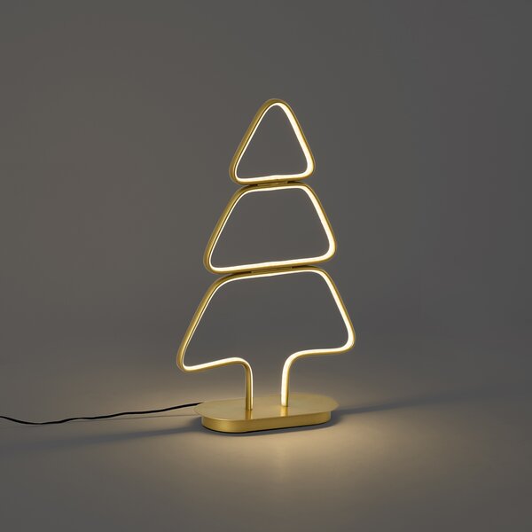 Lampada da tavolo natalizia oro albero di Natale con LED - Arbre