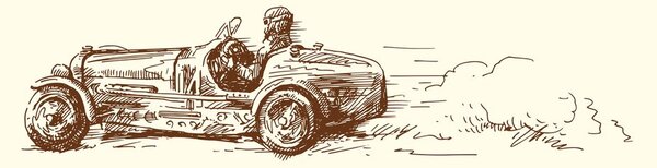 Quadro su tela – Auto da corsa retrò