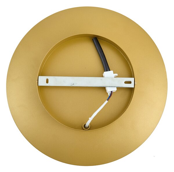Lampada da parete moderna nera con oro 34,5 cm 2 luci - Sunrise