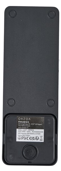 Applique da esterno nera con sensore di movimento e LED inclusi - Shift