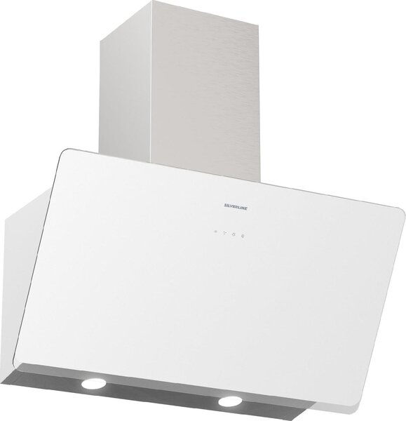 Silverline Cappa Cucina Aspirante / Filtrante a Parete Larghezza 80 cm Profondit 39 cm Classe A colore Bianco - 3490.8.733.02 OSLO