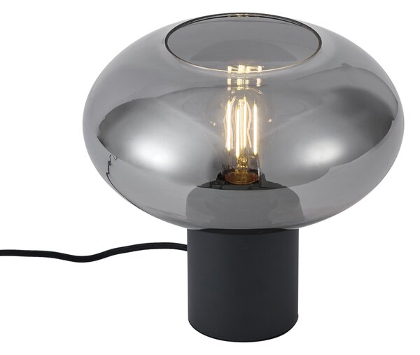 Lampada da tavolo di design nera con vetro fumé - Umbrella