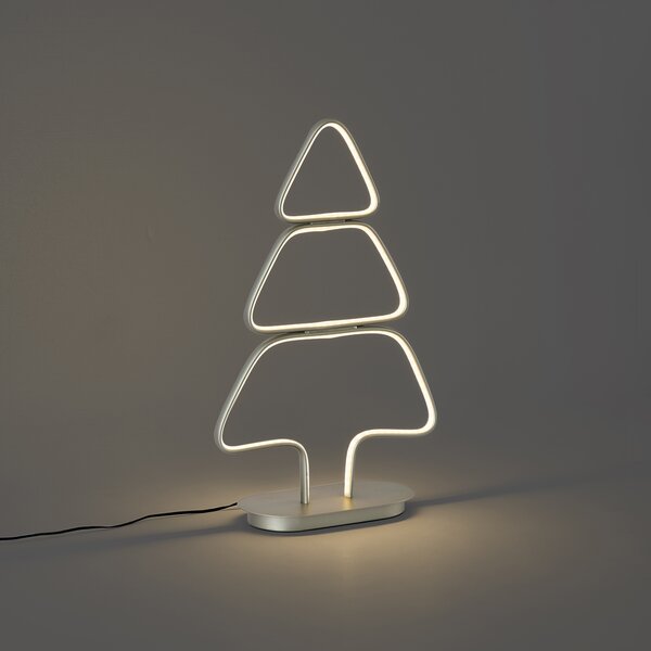 Lampada da tavolo natalizia albero di Natale in acciaio con LED - Arbre