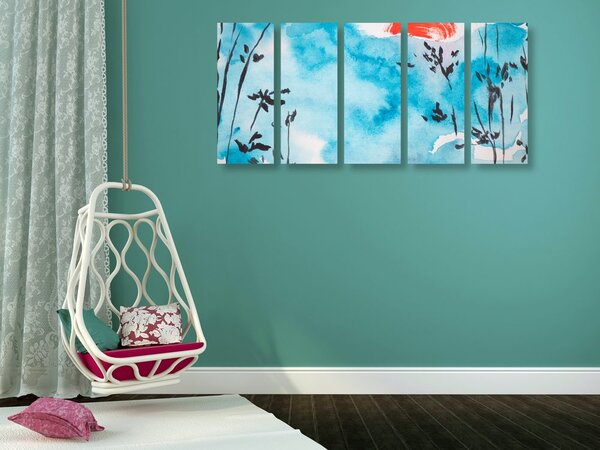Quadri 5 pezzi – Pittura del cielo giapponese