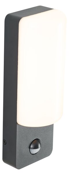 Applique da esterno nera con sensore di movimento e LED inclusi - Shift